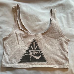 Out From Under Graphic Crop Top